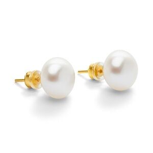 14K Gold Plated Earrings with Pearl